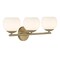 Designers Fountain Moon Breeze 24.75in 3-Light Brushed Gold Modern Indoor Vanity Light with Etched Glass Shades D251H-3B-BG - alternate 1